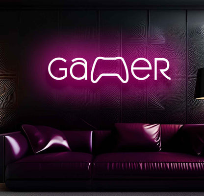 Gamer Neon Sign pink