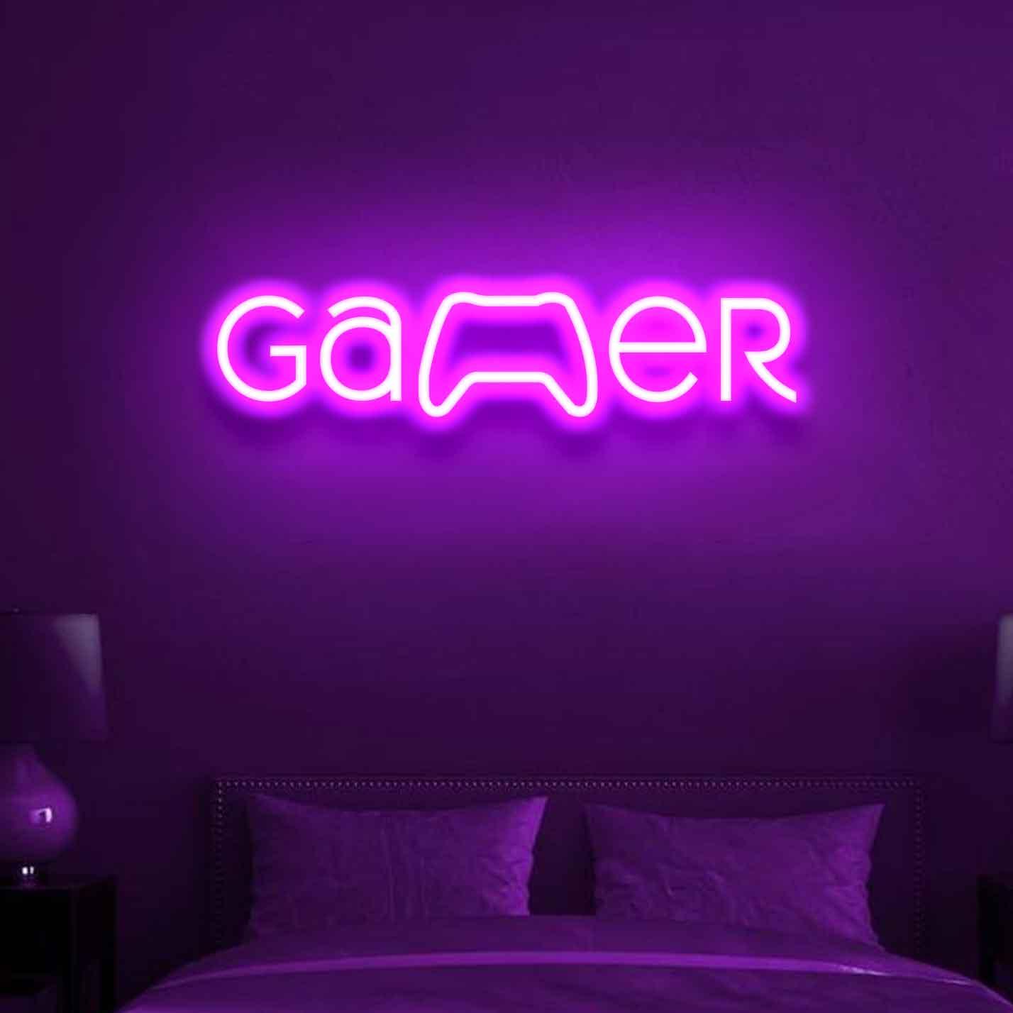 Gamer Neon Sign pinkk