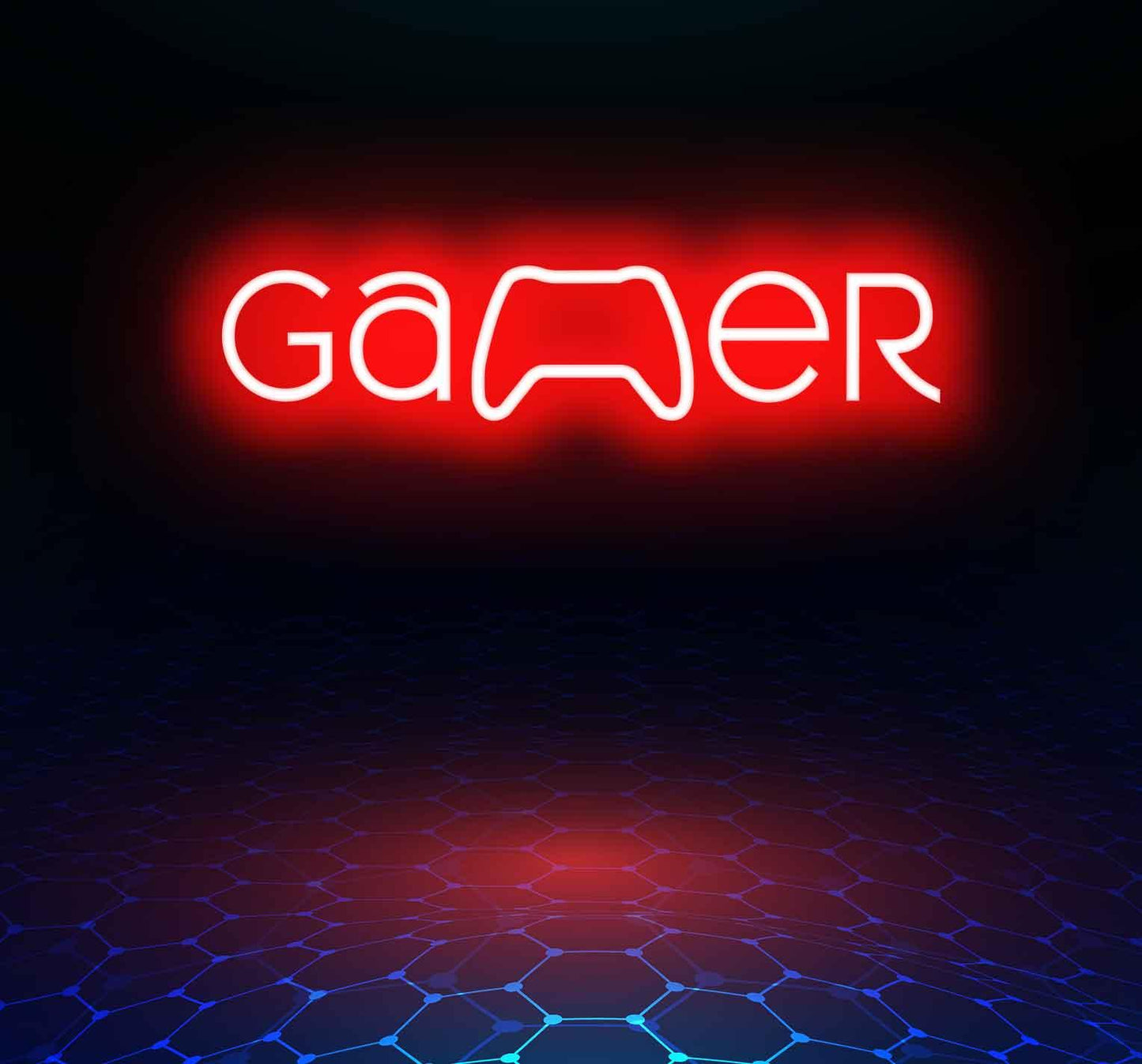 Gamer Neon Sign red