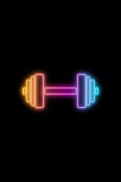 Retro Dumbbell Gym Neon Sign