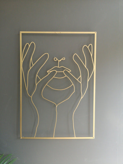 Hands on face, Wall Art, Home Decor item