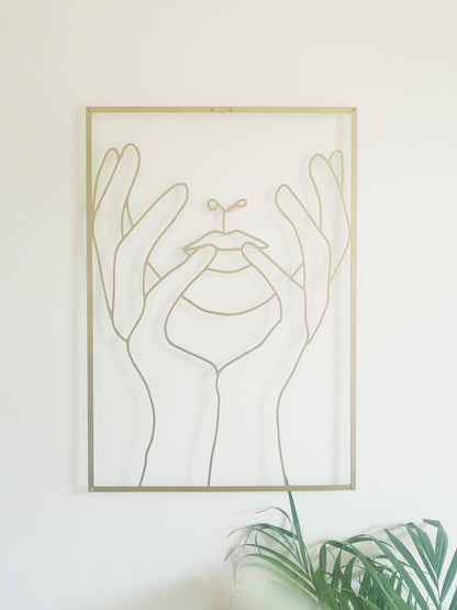 Hands on face, Wall Art, Home Decor item